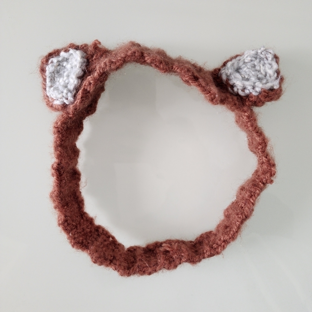 Handmade Crochet Fox Ear Teddy Bear Animal Headband